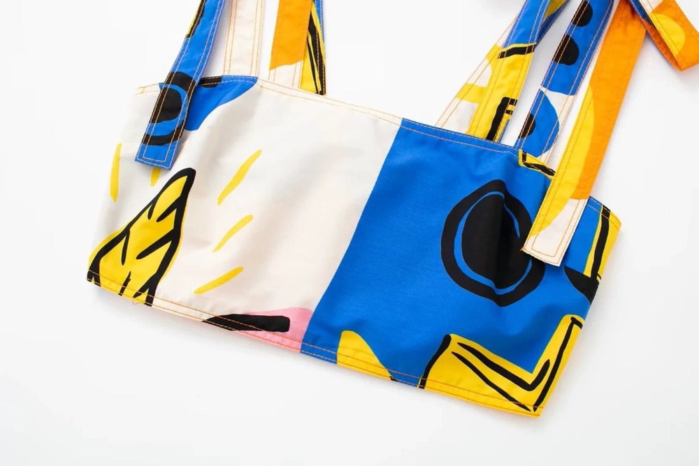 Summer Printed Tie Strap Camisole